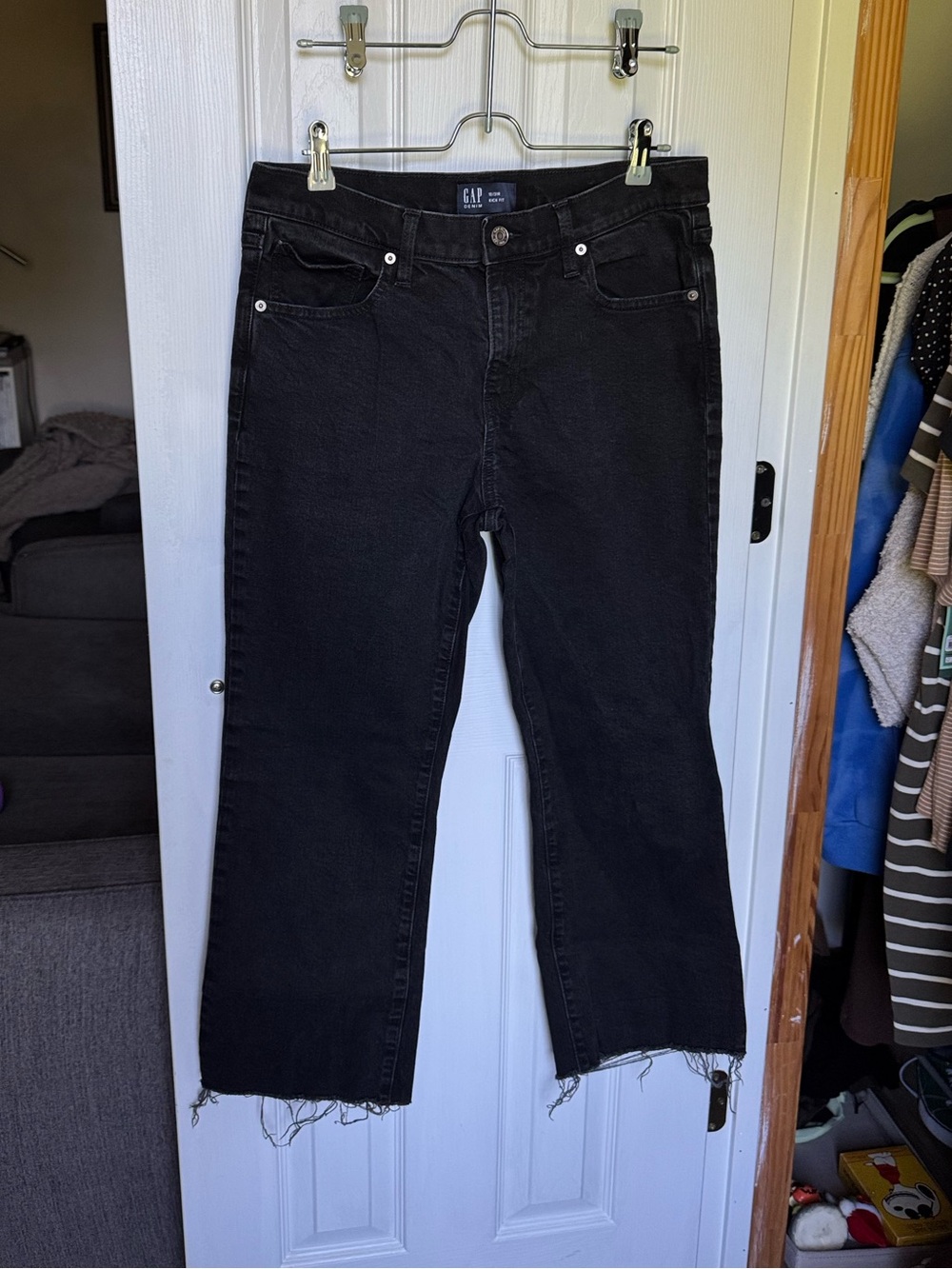 GAP black kick flare denim jeans